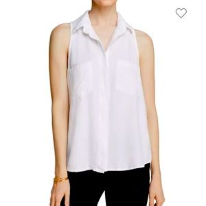 NWT Bella Dahl Basic Button down top white